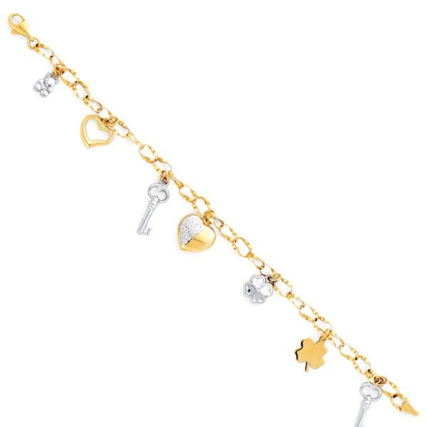 14K 2T Light Fancy Hollow Bracelet S1