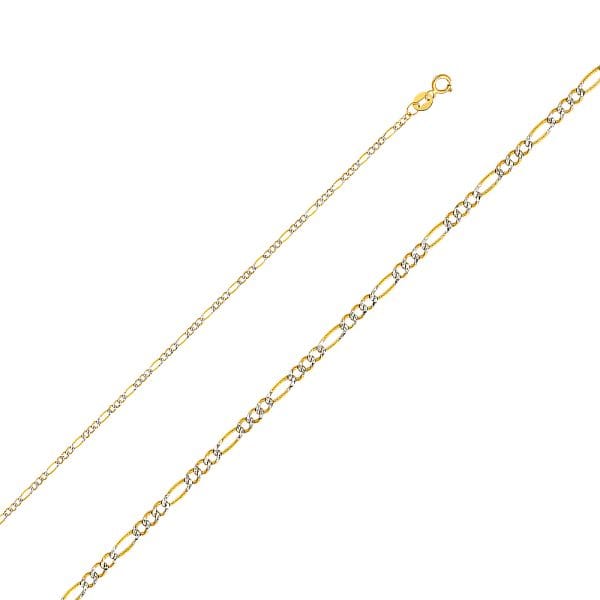14K 2T Figaro 3+1 WP Chain S1