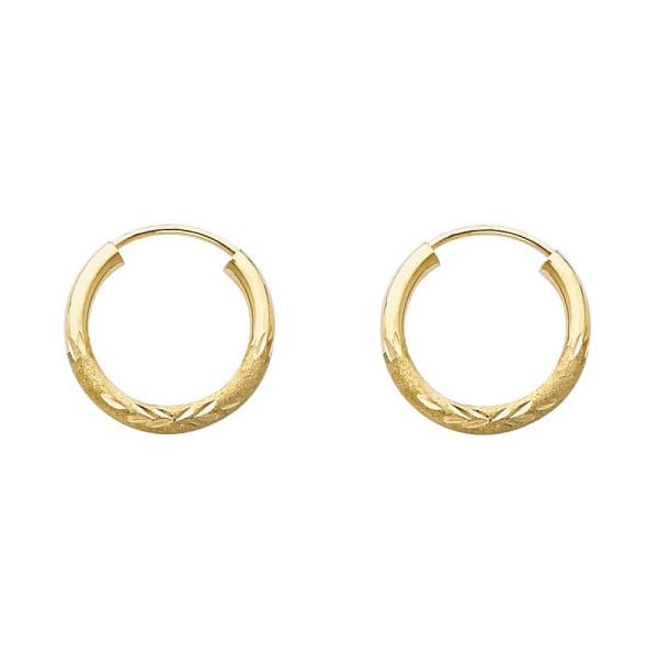 14KY Budded DC Endless Hoop Earrings S1