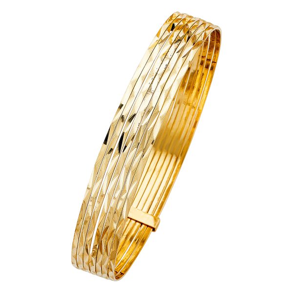 14KY 7 Days Semanario Solid Bangle S3