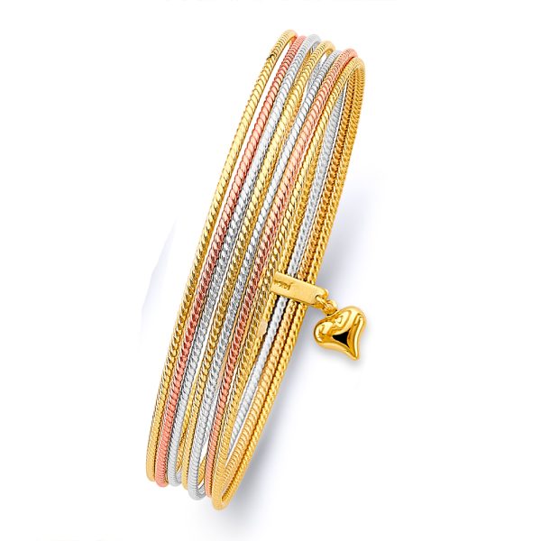 14K 3C 7 Days Semanario Hollow Bangle S2