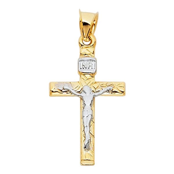 14K 2T Mashed Crucifix