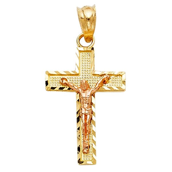 14K 2T Side DC Crucifix S2