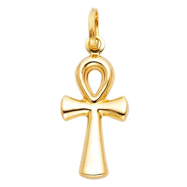 14KY Ankh Cross Pendant Big