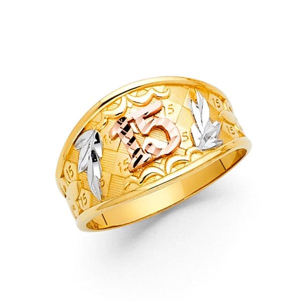 14K 3C 15 Years Ring S19
