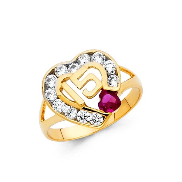 14KY 15 Years CZ Ring  S3