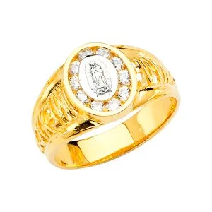 14K 2T Guadalupe CZ Ring