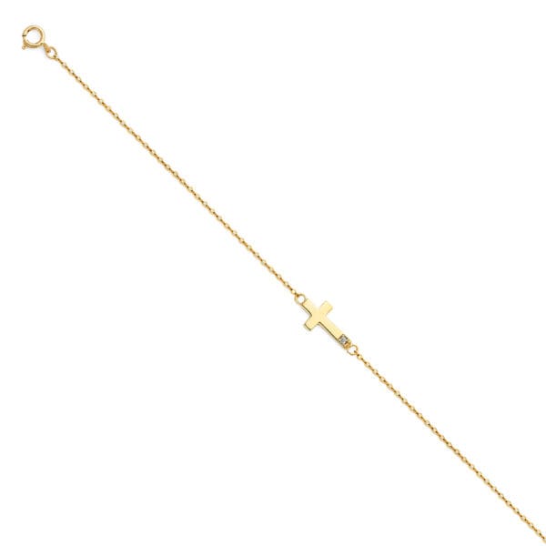 14KY Light CZ Bracelet  S2