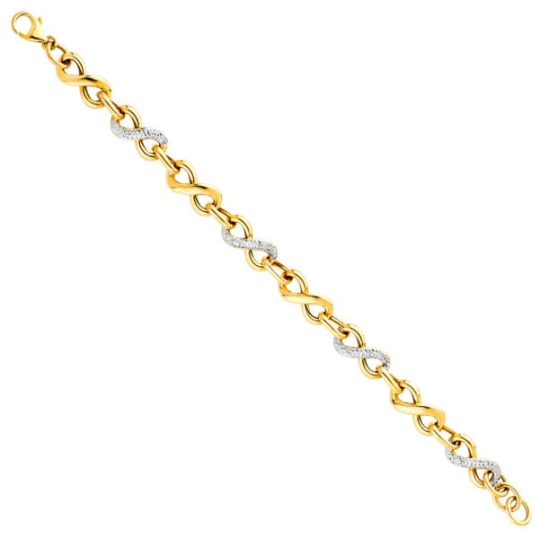 14KY Infinity Hollow Bracelet  S2