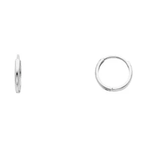 14KW Plain Huggies Earrings S1