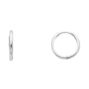 14KW Plain Huggies Earrings S2