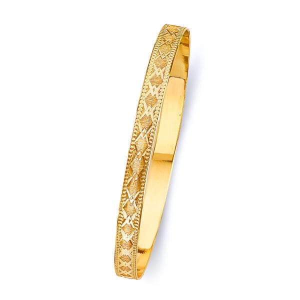 14KY  Solid Bangle S6