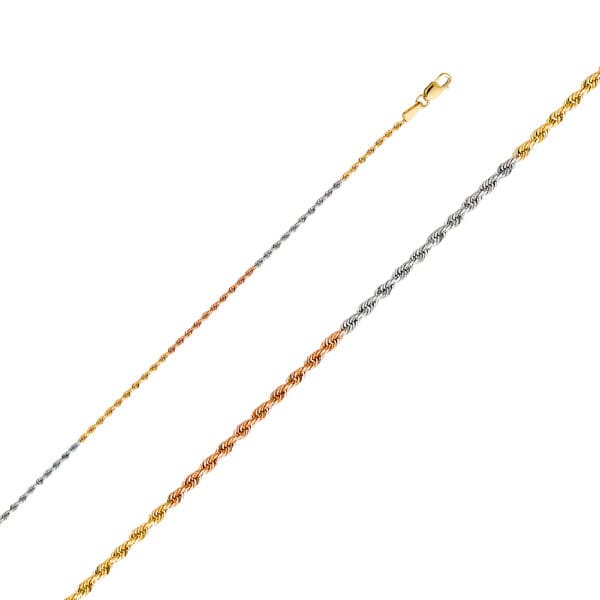 14K 3C Solid Rope DC Chain