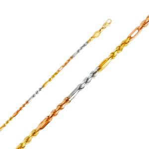 14K 3C Figarope Chain