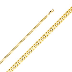 14KY Flat Cuban Bevelled Chain