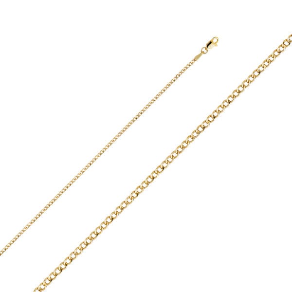14KY Hollow Cuban Bevel Chain