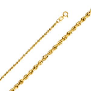 14KY Hollow Rope Chain