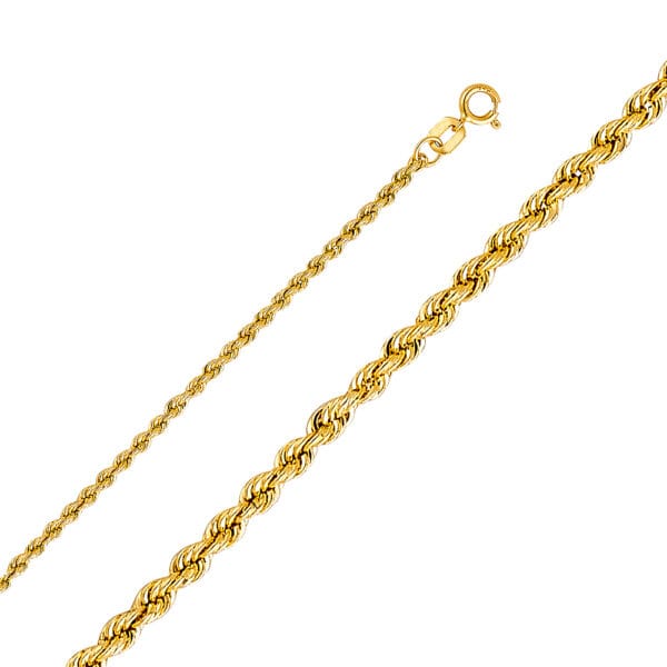 14KY Hollow Rope Chain