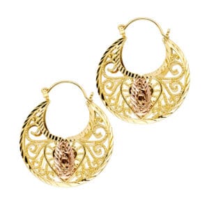 14K 2T Guadalupe Basket Earrings S2