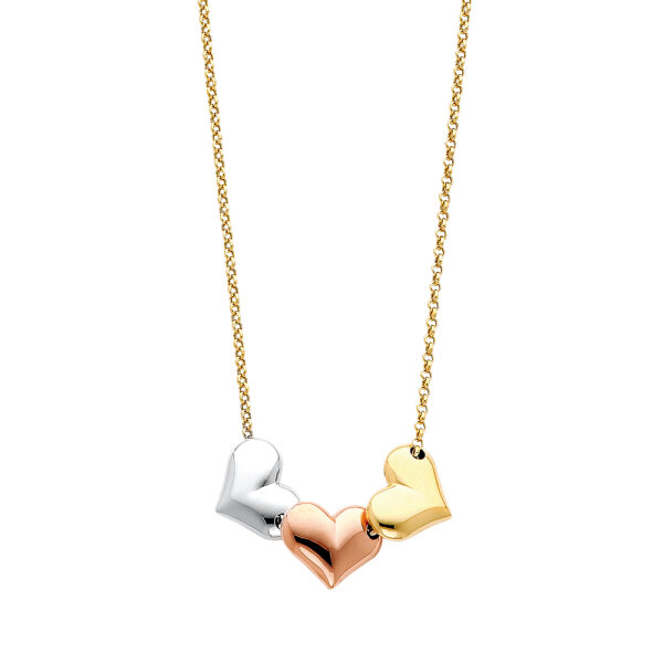 14K 3C Heart Light Hanging Necklaces S1