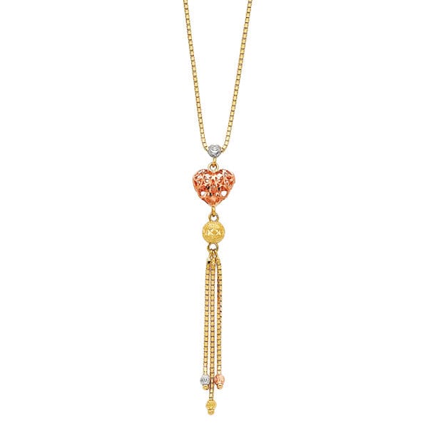 14K 3C Heart Light Hanging Necklaces S2