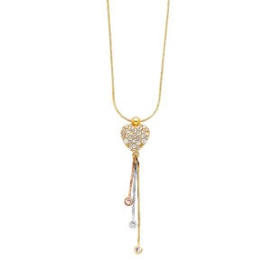 14K 3C Heart Light Hanging Necklaces S3