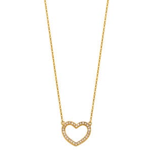 14KY Shiny Heart Shape Necklaces