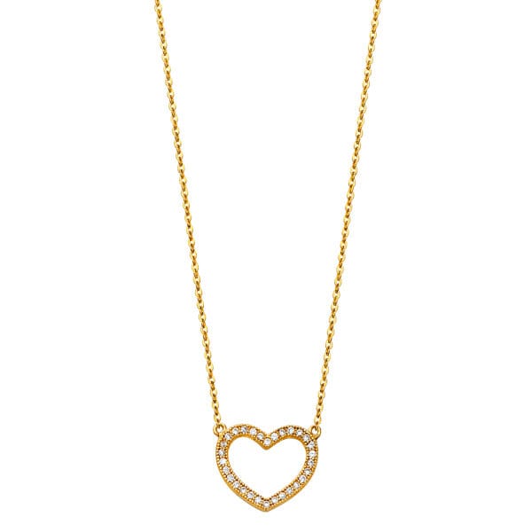 14KY Shiny Heart Shape Necklaces