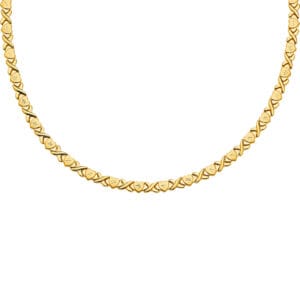 14KY Heart Stampato Necklaces