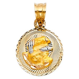 14K 3C Religious Stamp Pendant S10
