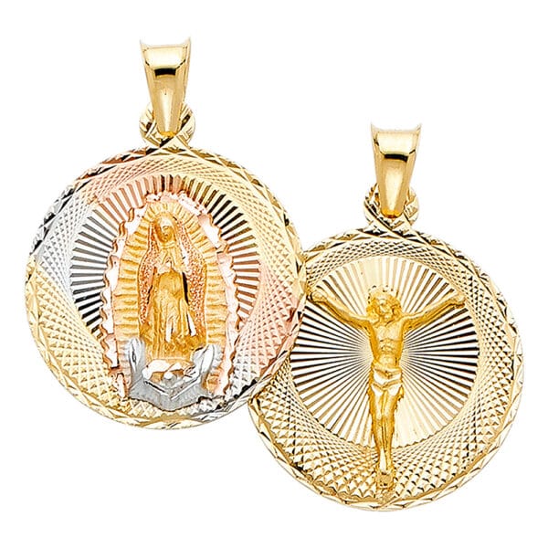 14K 3C Religious Stamp Pendant S14