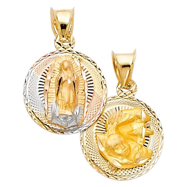 14K 3C Religious Stamp Pendant S16