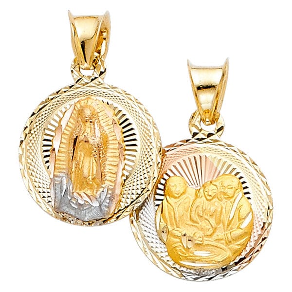 14K 3C Religious Stamp Pendant S17