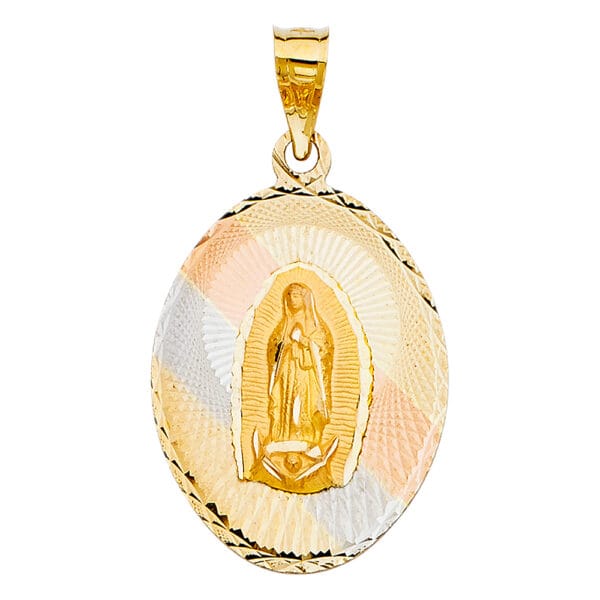 14K 3C Religious Stamp Pendant S19