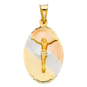 14K 3C Religious Stamp Pendant S22