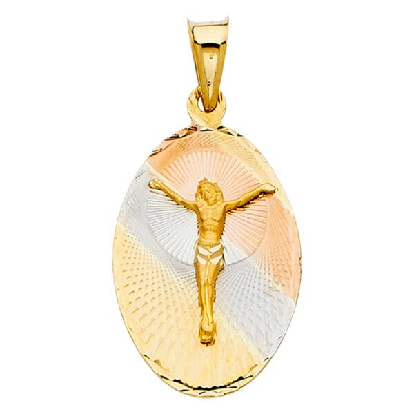 14K 3C Religious Stamp Pendant S22