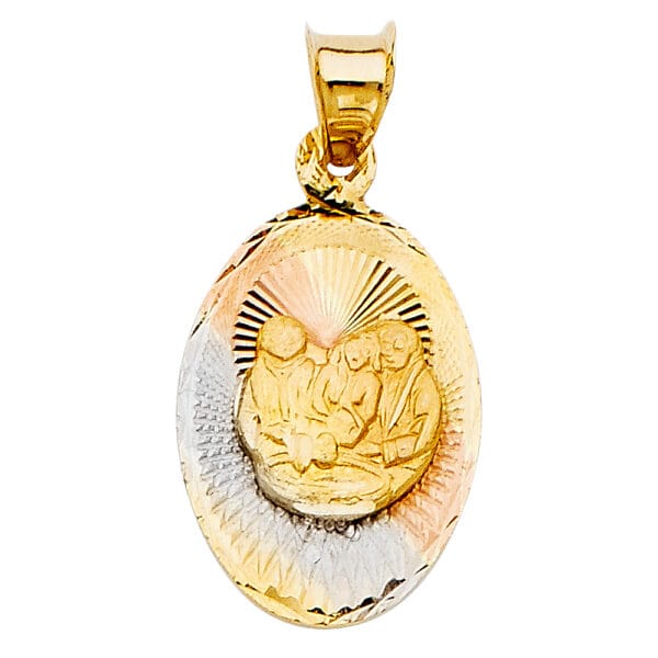 14K 3C Religious Stamp Pendant S24