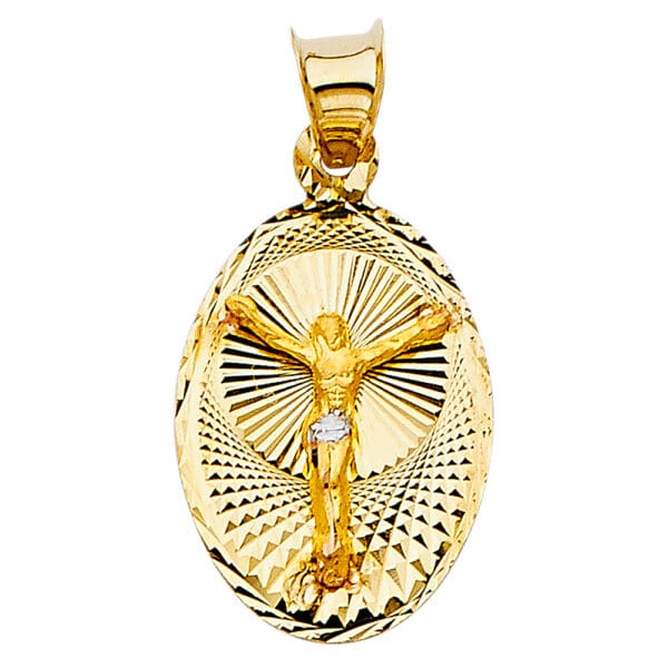 14K 2T Religious Stamp Pendant S11