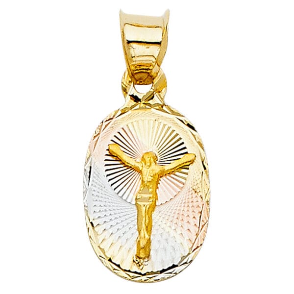 14K 3C Religious Stamp Pendant S26