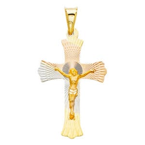 14K 3C Religious Stamp Pendant S33
