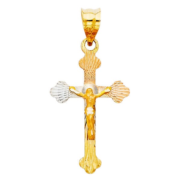 14K 3C Religious Stamp Pendant S35