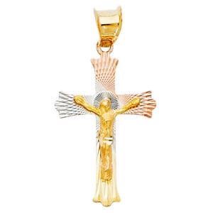 14K 3C Religious Stamp Pendant S38