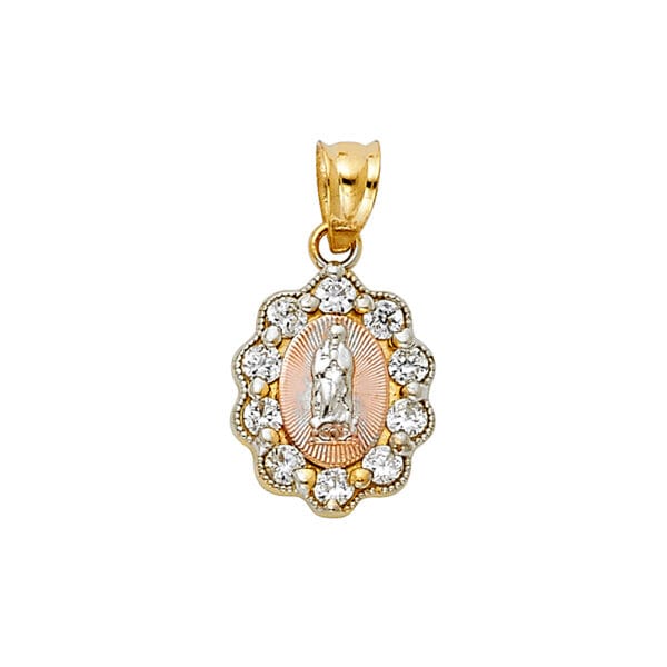14K 3C CZ Religious Pendant S3