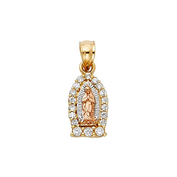 14K 3C CZ Religious Pendant S1