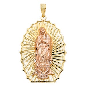14K 2T Our Lady of Guadalupe Pendant S11