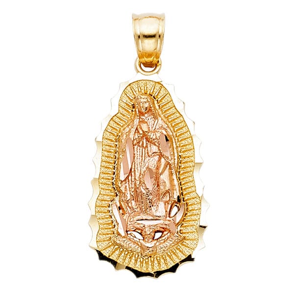 14K 2T Our Lady of Guadalupe Pendant S12