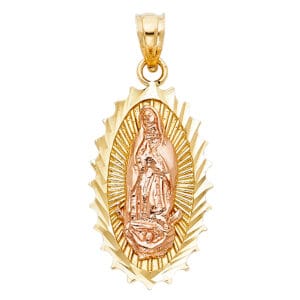 14K 2T Our Lady of Guadalupe Pendant S9