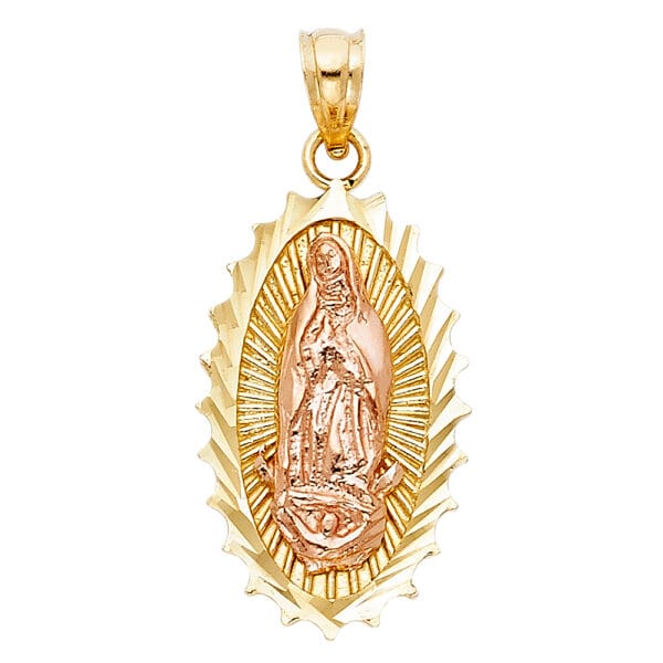 14K 2T Our Lady of Guadalupe Pendant S9