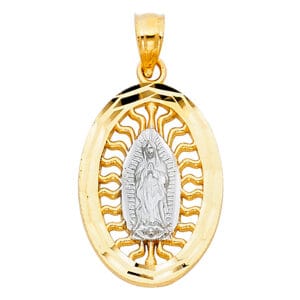 14K 2T Our Lady of Guadalupe Pendant S1