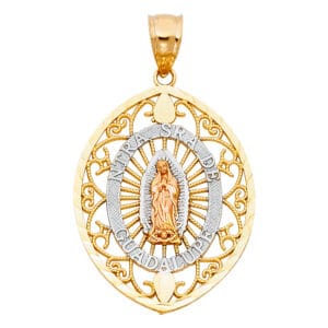 14K 3C Our Lady of Guadalupe Pendant S14